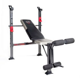 CAP Strength Standard Weight Bench with Leg Developer, 150lb upright weight capacity