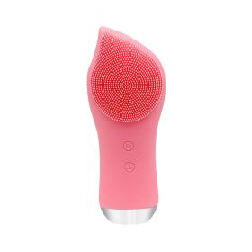 Cleansing Device Pore Cleaner Electric Silicone Cleansing Device To Blackheads (Color: Pink)