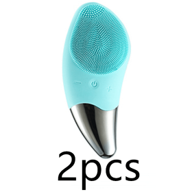 Charging Silicone Cleansing Instrument (Option: Green2pcs)