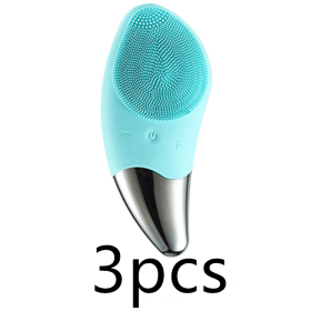 Charging Silicone Cleansing Instrument (Option: Green3pcs)