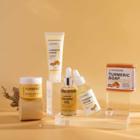 Lotus Spring Turmeric Series 5-piece Moisturizing Care Set (Option: 30ml50g100g50g30ml)