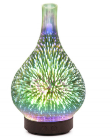 3D Glass Aroma Diffuser Colorful Lamp Humidifier Night Light (Option: Special EU)