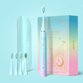 Fully Automatic Soft Bristle Rechargeable Electric Toothbrush (Option: Pink-USB)