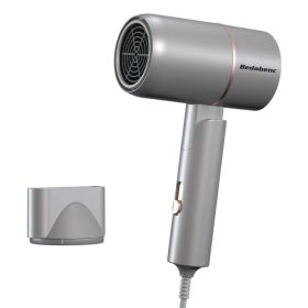 Hair Dryer Household High-power Negative Ion (Option: Sky grey folding-220V US)